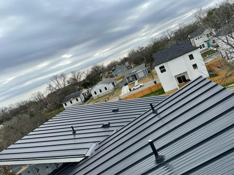 Standing seam metal roof panels with vents for Skylight Repair in Readington